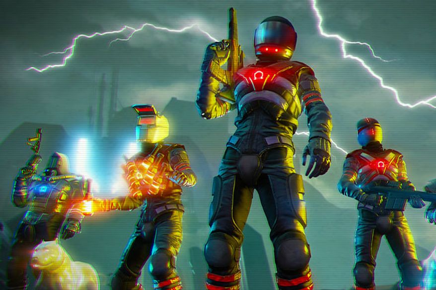 Meet the enemy in the first person shooter Far Cry 3: Blood Dragon.
