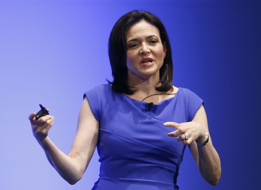 Facebook Chief Operating Officer Sheryl Sandberg delivers a speech during the Global Women's Leadership Summit in Tokyo on Tuesday, July 2, 2013. (AP Photo/Shizuo Kambayashi)