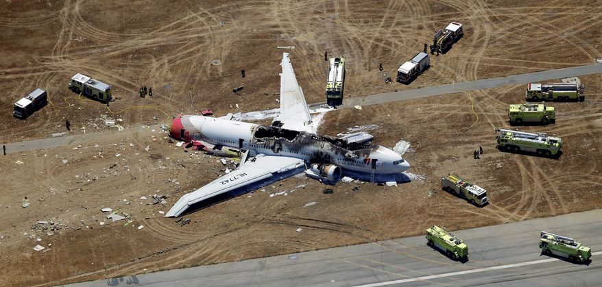 Pilot Lee Gang-guk reportedly tried to abort the landing of Asiana Flight 214 at San Francisco International after realizing too late that the 777 was flying too slow and too low.
(Associated Press)