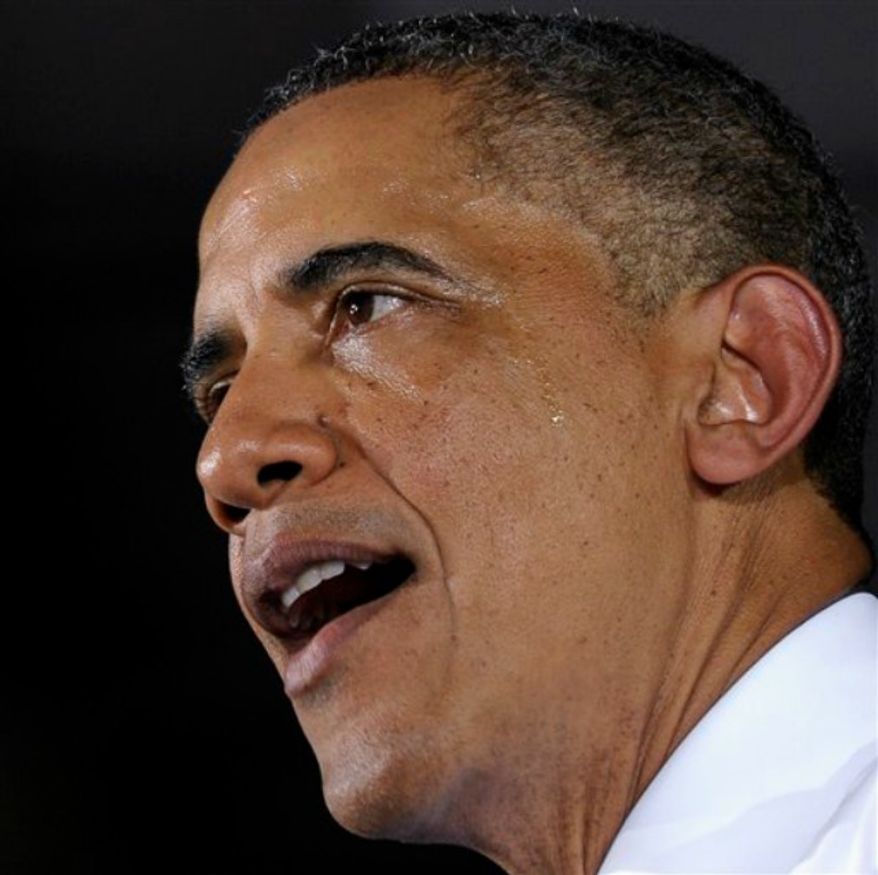 President Obama speaks at the Jacksonville Port in Jacksonville, Fla., Thursday, July 25, 2013. (AP Photo/Susan Walsh)