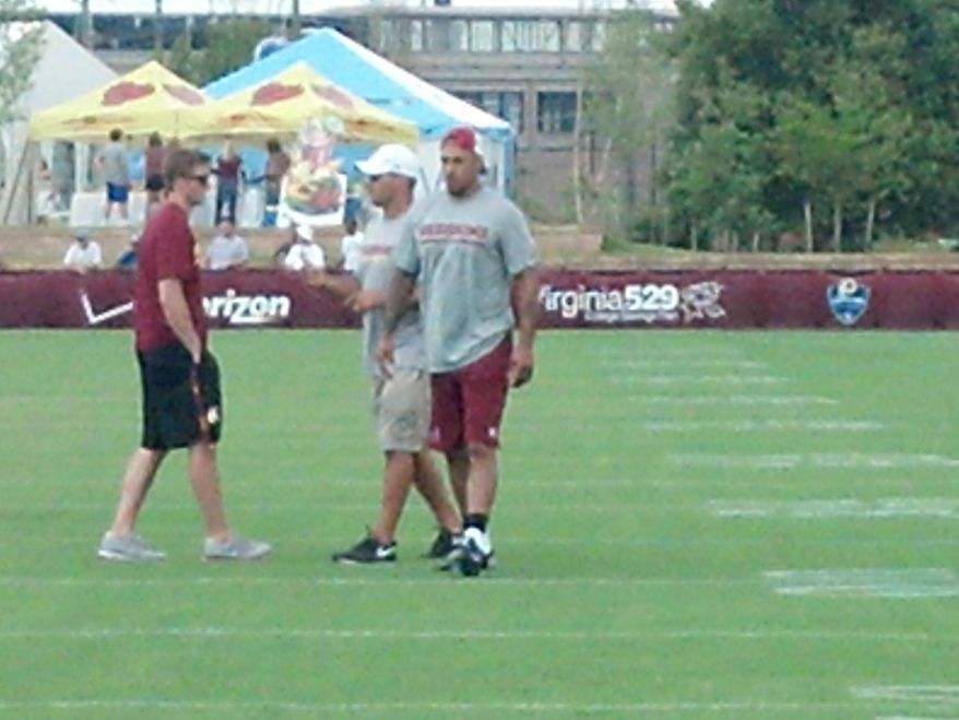 Free agent linebacker Nick Barnett after his workout with the Redskins on Tuesday. Rich Campbell, Washington Times