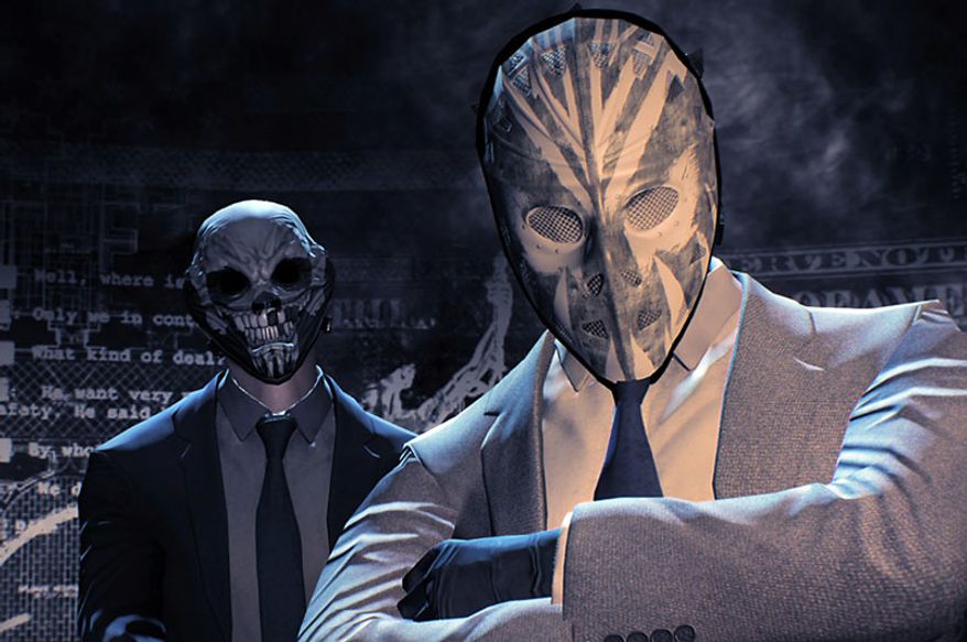 Examples of some of the customizable masks in the video game Payday 2.