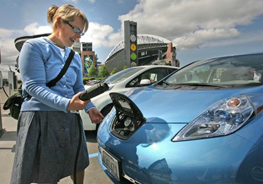 ** FILE *** An ECOtality charging station. (Associated Press)