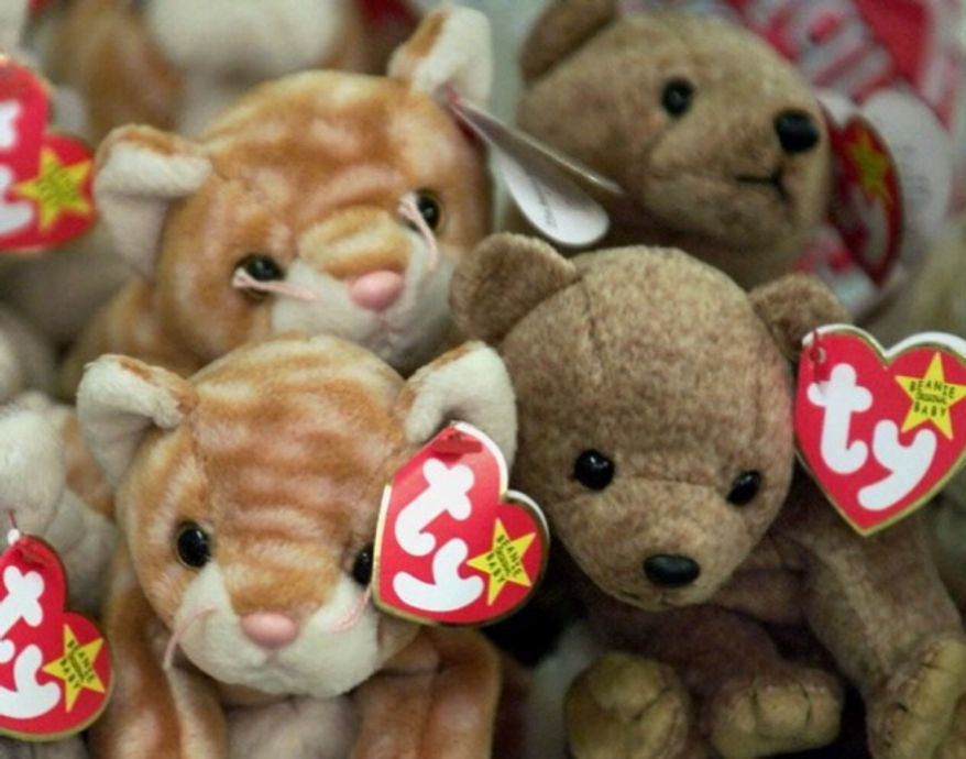 ** FILE ** Ty Inc. Beanie Baby stuffed animals. (Associated Press)