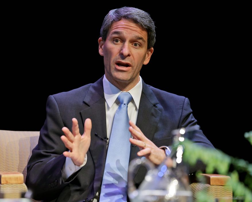 Conflict? Virginia Attorney General Kenneth T. Cuccinelli II, Republican gubernatorial candidate, is enforcing the elimination of duplicate voters. (Associated Press)