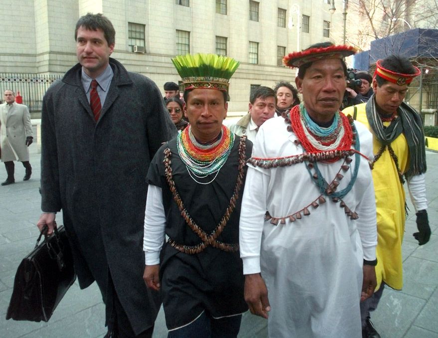 The trial in New York of lawyer Steven Donziger, who brought natives of the Ecuadorean Amazon to court with him in 1999, reaches a climax this week as he defends himself against charges that he engineered a record-breaking $19 billion judgment against Chevron Corp. for contamination of the Amazon rain forest. Ecuador had originally opposed the class-action suit, filed in 1993 on behalf of indigenous Indians and others. (Associated Press)