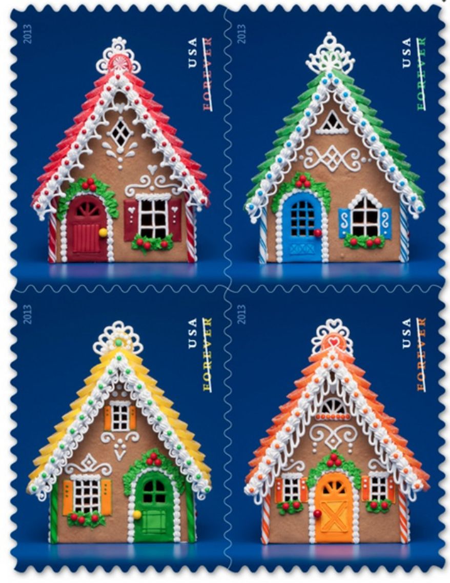 Gingerbread stamps. (Screen grab of https://store.usps.com/)