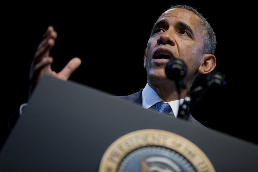 President Obama speaks about the economy and growing economic inequality on Wednesday, Dec. 4, 2013, at the Town Hall Education Arts Recreation Campus in Washington. (AP Photo/Evan Vucci)