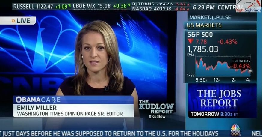 Emily Miller on CNBC's "The Kudlow Report." Dec. 5, 2013