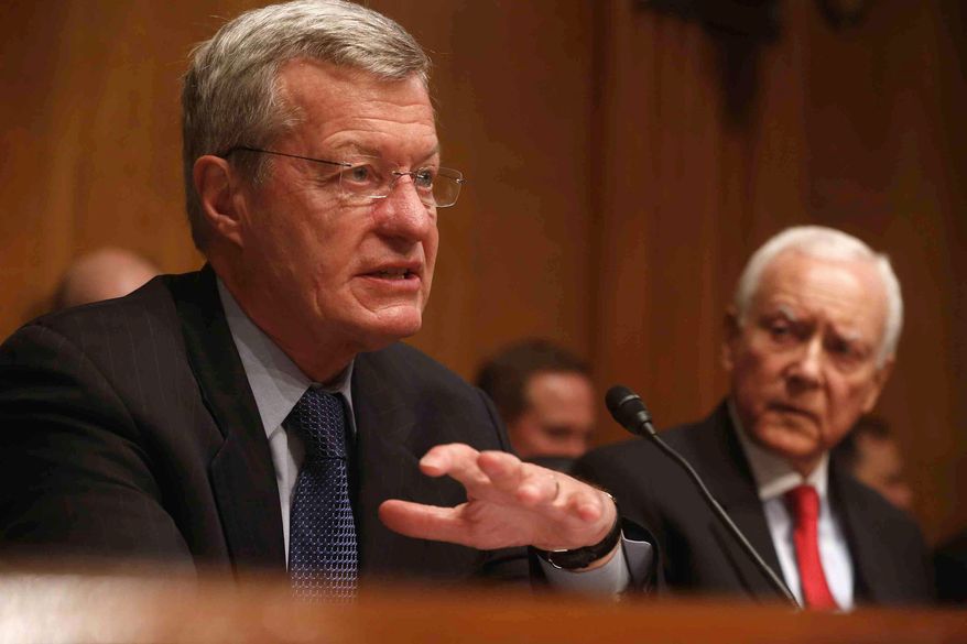 Sen. Max Baucus of Montana has been nominated to be ambassador to China. A confirmation early next year could shake up the election contests to succeed him. (Associated Press)