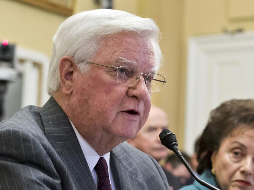 FILE - In this Jan. 14, 2013, file photo House Appropriations Committee Chairman Rep. Hal Rogers, R-Ky. testifies on Capitol Hill in Washington. Top congressional negotiators released on Jan. 13, 2014, a bipartisan $1.1 trillion spending bill that would pay for the operations of government through October and finally put to rest the bitter budget battles of last year. The 1,582-page bill was released after weeks of negotiations between Rogers and Senate counterpart Barbara Mikulski, D-Md., who kept a tight lid on the details. (AP Photo/J. Scott Applewhite, File)