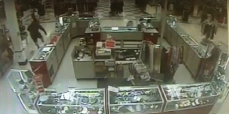 Surveillance video taken 7:20 p.m. at TJ Maxx in Evesham Township, N.J., on Sunday, Jan. 19, 2014. (South Jersey Times)