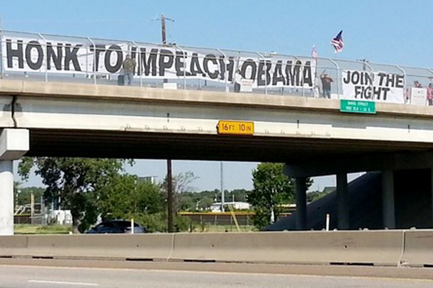 Campbell Wisconsin bans protest banners on highway overpasses.