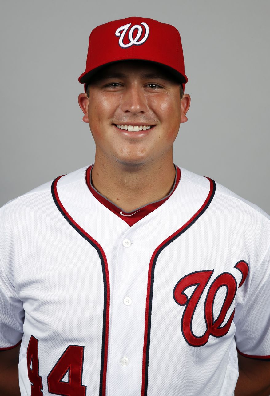 This is a 2014 photo of Ryan Mattheus of the Washington Nationals baseball team. This image reflects the Nationals active roster as of, Sunday, Feb. 23, 2014, when this image was taken. (AP Photo/Alex Brandon)