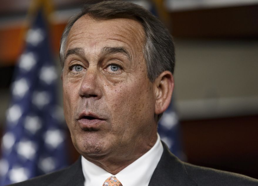 FILE - This May 8, 2014 file photo shows House Speaker John Boehner of Ohio speaking on Capitol Hill in Washington. To congressional Republicans, "Benghazi" is shorthand for incompetence and cover-up. Democrats hear it as the hollow sound of pointless investigations. It is, in fact, a Mediterranean port city in Libya that was the site of an attack on an American diplomatic compound on the 11th anniversary of 9/11 that killed U.S. Ambassador Chris Stevens and three other Americans. That's nearly all that U.S. politicians can agree on about Benghazi. (AP Photo/J. Scott Applewhite, File)