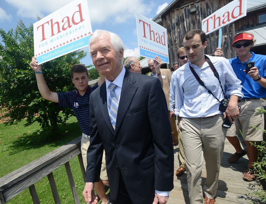 Neither Sen. Thad Cochran (right) nor Mississippi state Sen. Chris McDaniel managed to get more than 50 percent of the Republican vote and will face off in a June 24 election. (Associated Press photographs)