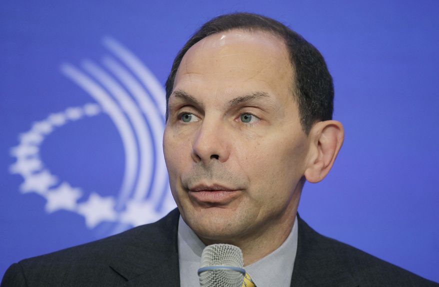 FILE - This Sept. 22, 2011 file photo shows Robert McDonald, CEO and president of Procter & Gamble, speaking at the Clinton Global Initiative in New York. President Barack Obama is selecting the former Procter and Gamble executive as his choice to be secretary of Veterans Affairs, an administration official said Sunday, June 29, 2014. McDonald, 61, is a native of Gary, Ind., who grew up in Chicago. (AP Photo/Mark Lennihan, File)
