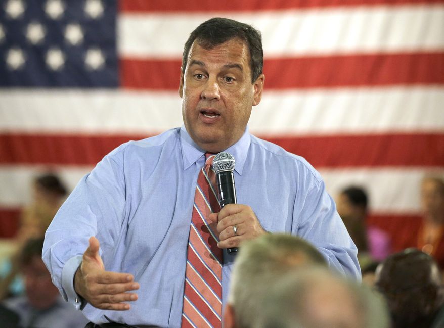 ** FILE ** This June 25, 2014, file photo shows New Jersey Gov. Chris Christie speaking in Haddon Heights, N.J. (AP Photo/Mel Evans, File)