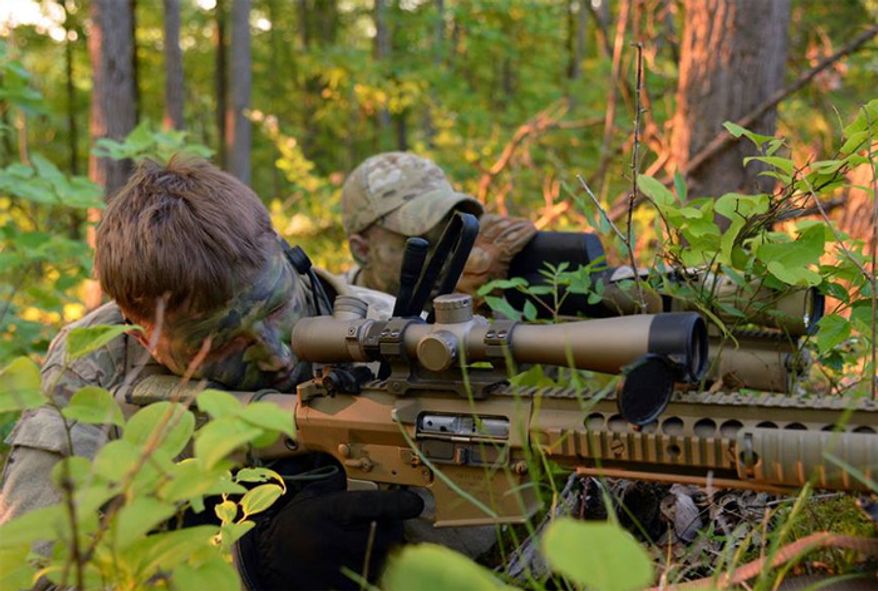 Members of the sniper team from Troop C, 2nd Squadron, 107th Cavalry Regiment train at Fort Knock, Ky. on May 15, 2014. (Image: Face, Ohio National Guard)