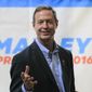 Democratic presidential hopeful former Maryland Gov. Martin O&#39;Malley speaks to local residents at a house party in New Castle, N.H., Saturday, June 13, 2015. (AP Photo/Cheryl Senter)
