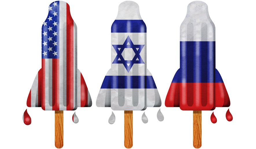 Cold War Bomb Pops Illustration by Greg Groesch/The Washington Times