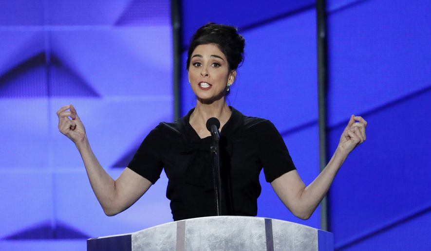 Comedian Sarah Silverman speaks during the first day of the Democratic National Convention in Philadelphia , Monday, July 25, 2016. (AP Photo/J. Scott Applewhite) ** FILE **