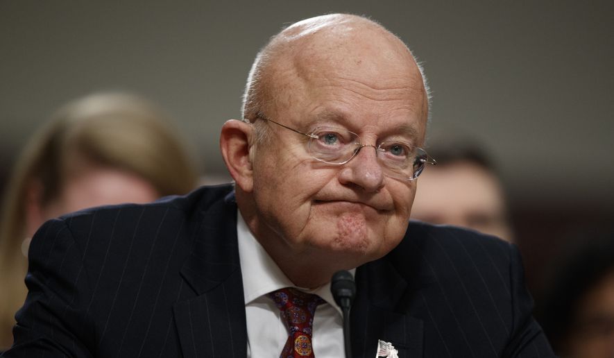 Director of National Intelligence James Clapper testifies on Capitol Hill in Washington, Thursday, Jan. 5, 2017, before the Senate Armed Services Committee hearing: "Foreign Cyber Threats to the United States."  (AP Photo/Evan Vucci)