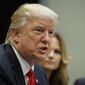 President Donald Trump speaks during a meeting with business leaders in the Roosevelt Room of the White House in Washington, Monday, Jan. 30, 2017. (AP Photo/Evan Vucci)