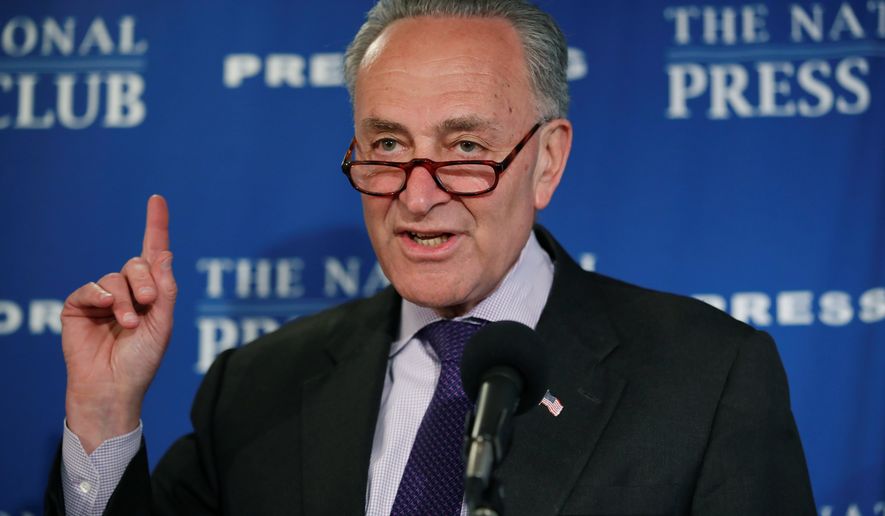 Senate Minority Leader Charles E. Schumer of New York said, &quot;We Democrats are steeled for the fight, and it&#39;s already paying dividends. Frankly, we had a better first month than I think most would have imagined.&quot; (Associated Press)