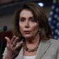 House Minority Leader Nancy Pelosi of California speaks at a news conference on Capitol Hill in Washington, Thursday, May 25, 2017. (AP Photo/Andrew Harnik) ** FILE **