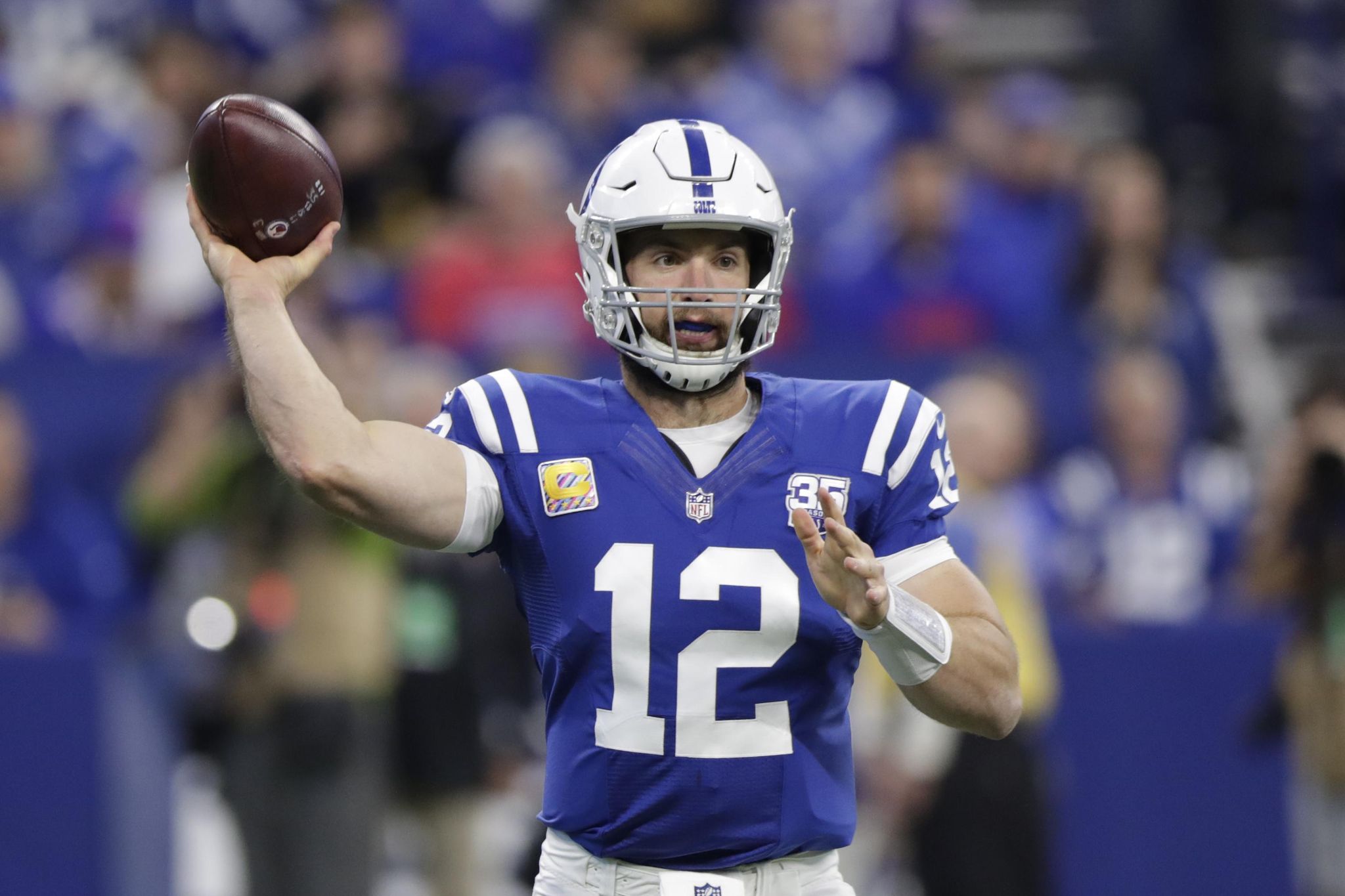 Colts' revamped line studies hard for test against Jaguars