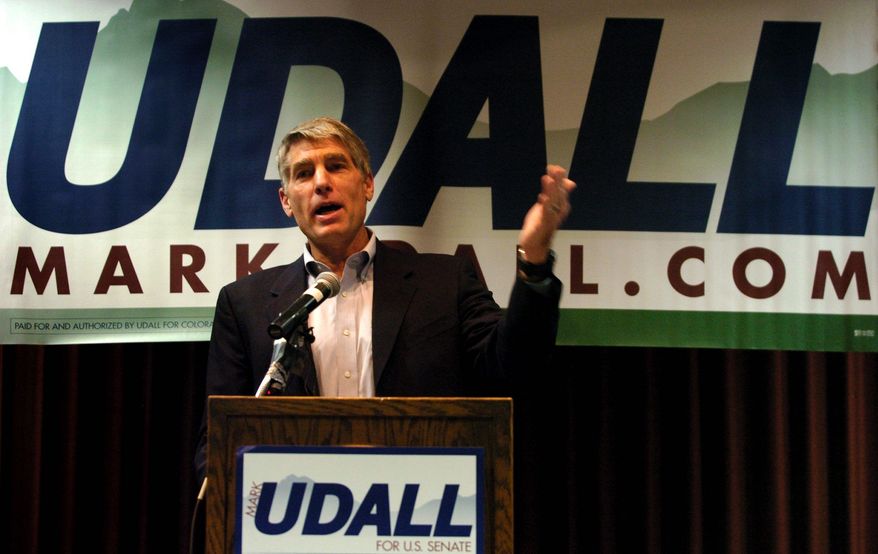 **FILE** Sen. Mark Udall, Colorado Democrat (Associated Press)