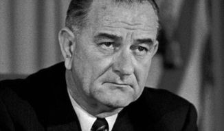 ASSOCIATED PRESS
President Lyndon B. Johnson&#39;s Great Society programs included Medicare and Medicaid. **FILE**