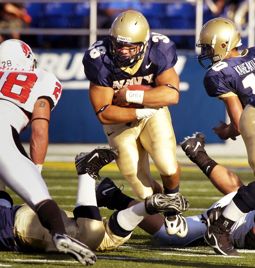 Joseph Silverman / The Washington Times
Fullback Eric Kettani led Navy with 880 yards last season and finished with 10 touchdowns.