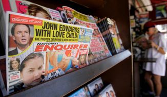 John Edwards&#39; affair was just the latest sensational story to grace the cover of the National Enquirer. (Associated Press)