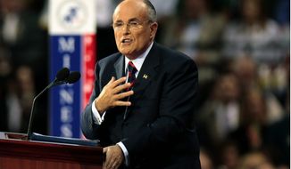 GETTY IMAGES
Former New York Mayor Rudolph W. Giuliani says a proposal to allow unions to organize by collecting workers&#39; signatures rather than through secret ballots would leave workers vulnerable to intimidation.