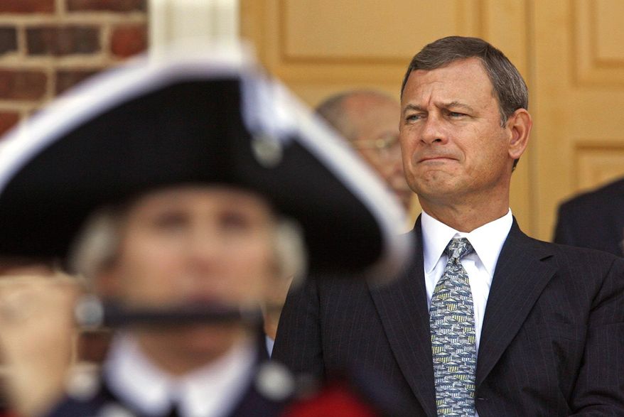 “The way to stop discrimination on the basis of race is to stop discriminating on the basis of race,” wrote Supreme Court Chief Justice John Roberts (shown at Montpelier, home of James Madison, &quot;Father of the Constitution&quot;).