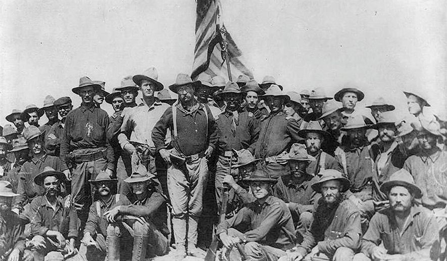 Col. Theodore Roosevelt and the Rough Riders (above) captured San Juan Hill during the Spanish-American War in 1898.