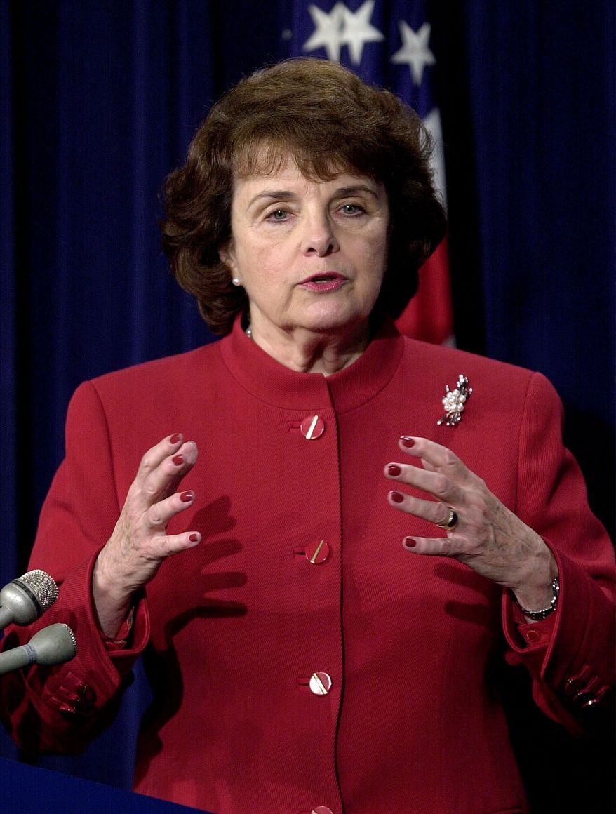 ** FILE ** Sen. Dianne Feinstein, California Democrat