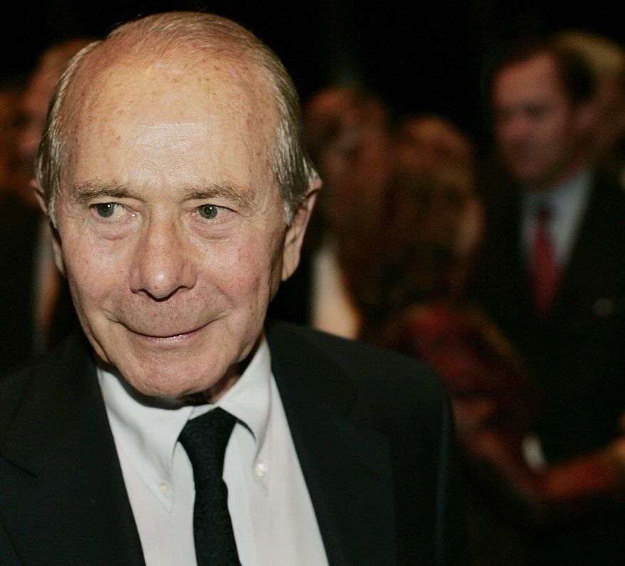** FILE ** In this May 12, 2005, file photo, Maurice Greenberg, former CEO of American International Group, exits the ceremony after he received an award from the Police Athletic League in New York. Greenberg is asserting that the company under his leadership did not have the type of executive bonus system that has come under harsh criticism across the country Friday, March 20, 2009.