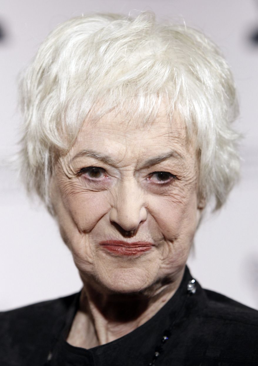 This Dec. 9, 2008 file photo shows actress Bea Arthur arriving at the Academy of Television Arts and Sciences 2008 Hall of Fame Ceremony in Los Angeles. Spokesman Dan Watt says Arthur, 86, died at home early Saturday. He says Arthur had cancer, but declined to give further details. (Associated Press)