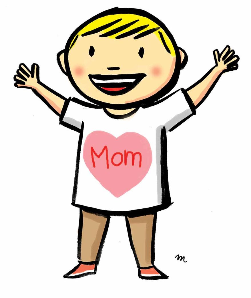 This artwork by Mark Weber relates to Mother's Day.