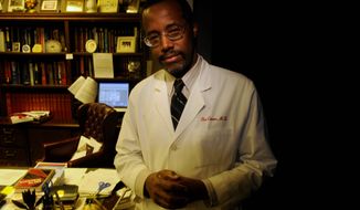 ** FILE ** Dr. Ben Carson, a renowned neurosurgeon at Johns Hopkins Hospital in Baltimore, is pictured in 2009. (The Washington Times)