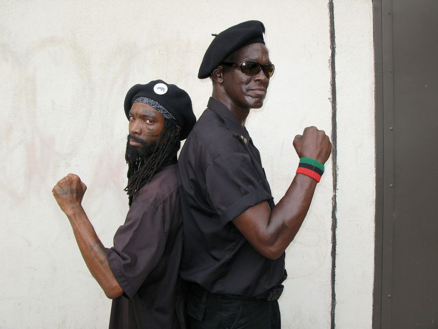 King Samir Shabazz (left) and Jerry Jackson, pictured in 2008 for the National Geographic Channel show "Inside," were accused of voter intimidation by the Justice Department. (Courtesy of National Geographic Channel)