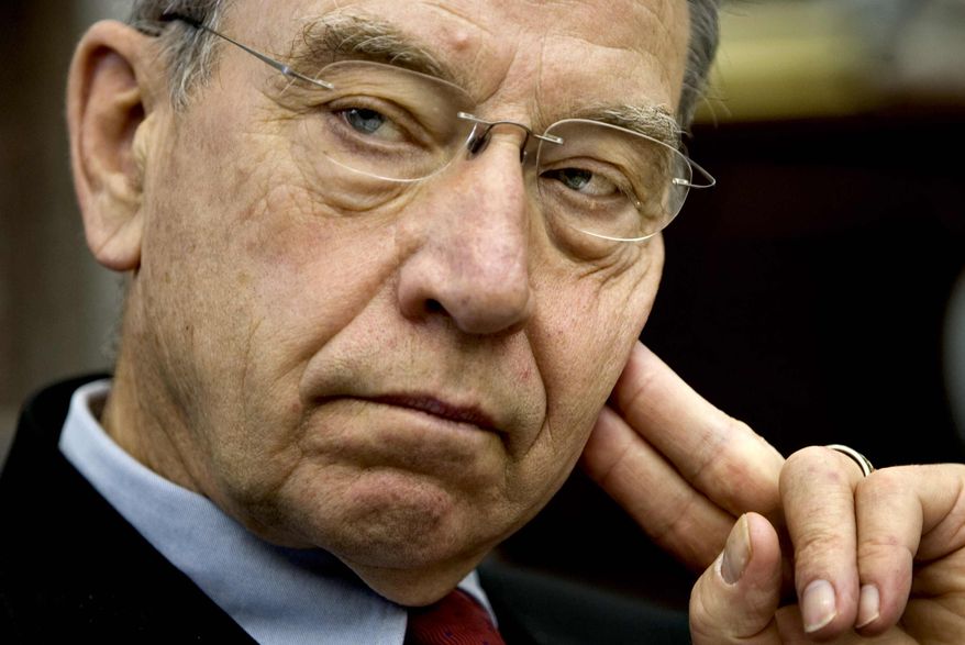 ** FILE ** Sen. Chuck Grassley, Iowa Republican (Associated Press)