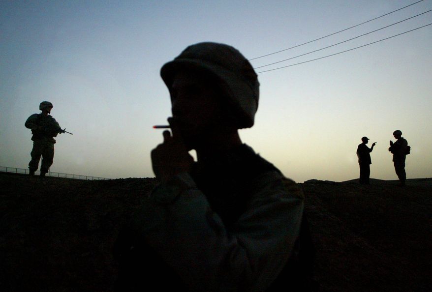 ASSOCIATED PRESS
A study commissioned by the Pentagon and Veterans Affairs recommending a smoke-free military has drawn strong reactions.