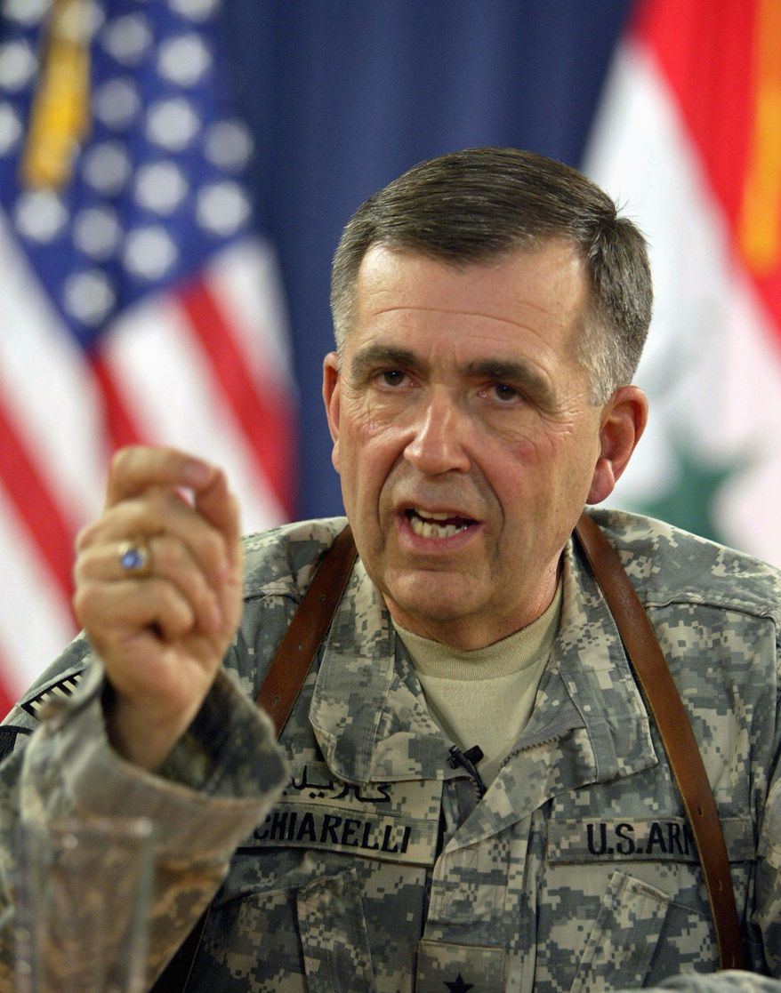** FILE ** Gen. Peter W. Chiarelli, who now is retired, was an Army vice chief of staff. (Associated Press)
