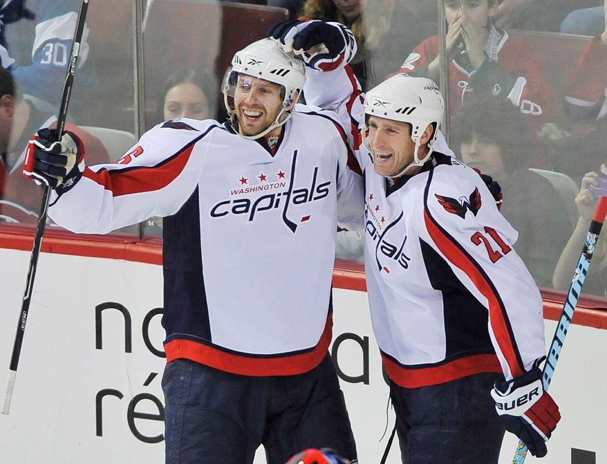 Canadian Press / Associated Press
Eric Fehr scored twice in the Caps' win over the Canadiens.