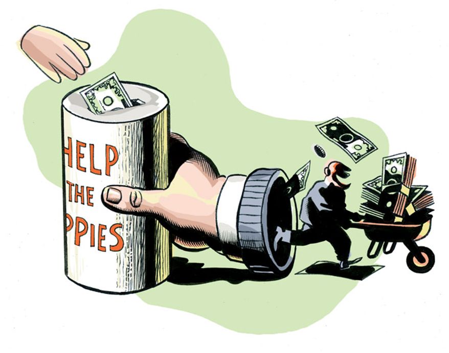 Political Cartoons - The best of Alexander Hunter - Misbehaving Charities -  Washington Times