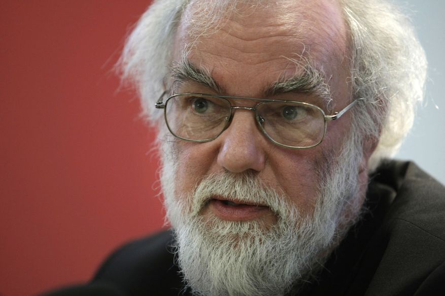 ** FILE ** Archbishop of Canterbury Rowan Williams speaks during a news conference in London in October 2009. (AP Photo/Matt Dunham, File)